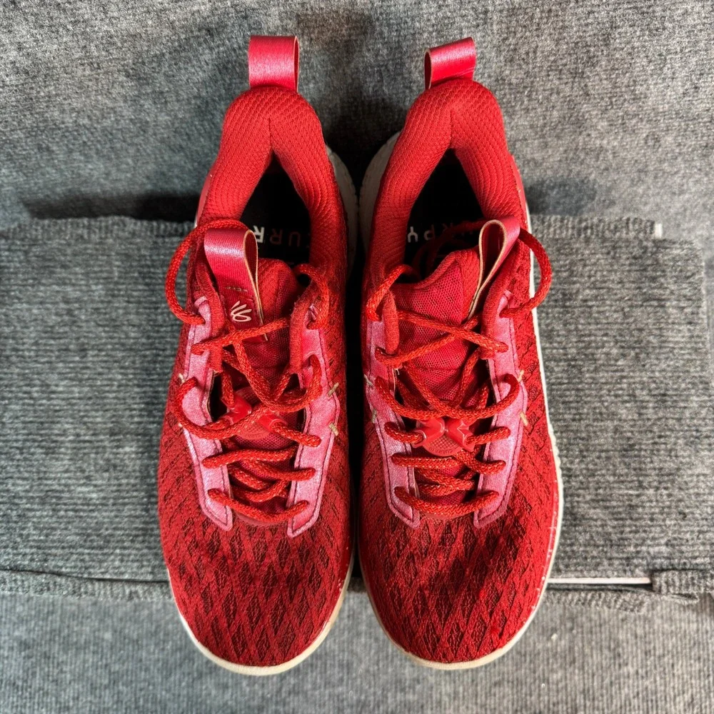 Under Armour Curry Flow 9 Red Basketball Shoes Sneakers 3024248-602 Mens 8.5